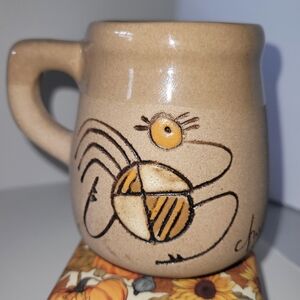 Argentina Made Toasted Line Tan Ceramic Mug With Chicken